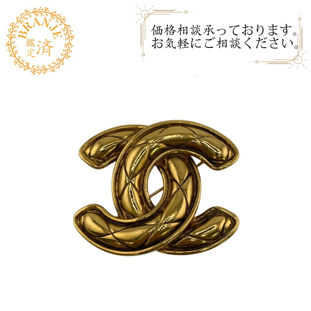 CHANEL シャネル 1152 ヴィンテージ ココマーク ブローチ ゴールド レディース