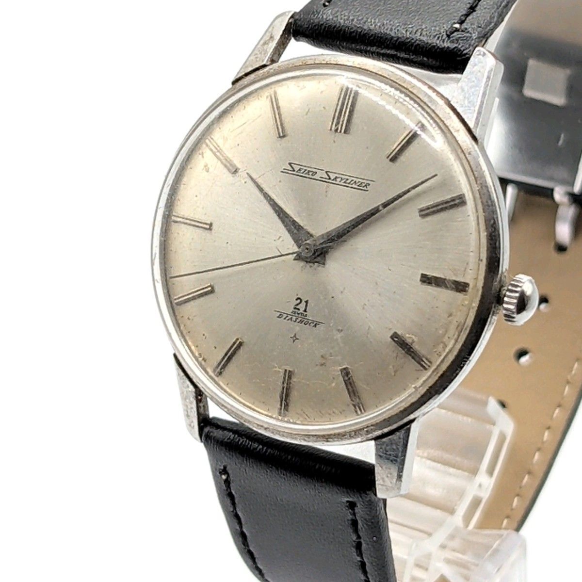 SEIKO Watch Hand-Winding Men s Round Silver Y 2 K 00 Vintage Working セイコー スカイライナー 時計 手巻き式 メンズ ラウンド シルバー ヴィンテージ 稼働品