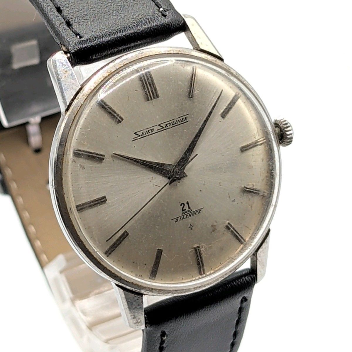 SEIKO Watch Hand Winding Men s Round Silver Y 2 K 00 Vintage Working セイコー スカイライナー 時計 手巻き式 メンズ ラウンド シルバー ヴィンテージ 稼働品