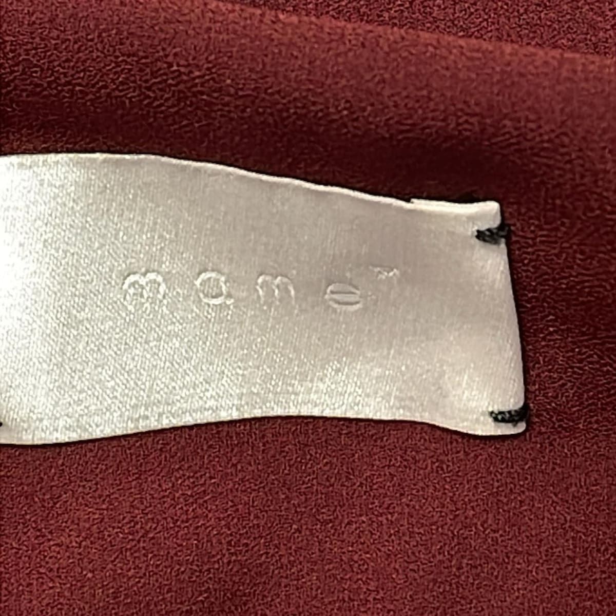  mame マメ ワンピース サイズ1 S レディース ボルドー Vネック 半袖 マキシ丈 その他 ワンピース