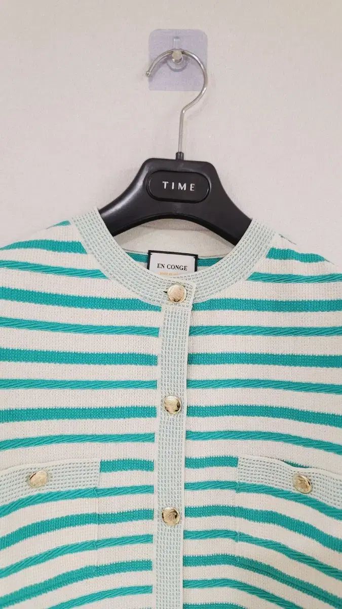 ハンサム SJSJ 新品 ストア グリーン ストライプ カーディガン 90