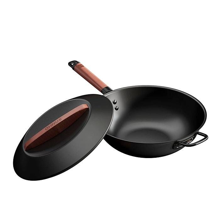 サンホ SANHO 鉄製深型 フライパン 蓋付き 32 cm