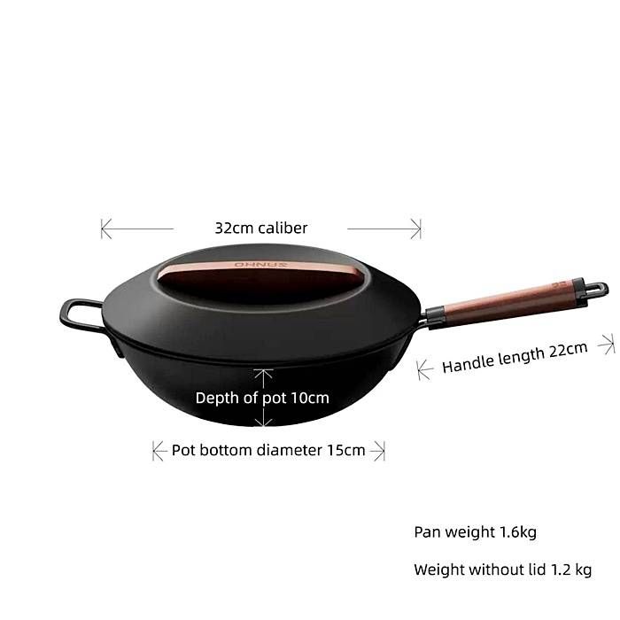 サンホ SANHO 鉄製深型 フライパン 蓋付き 32 cm