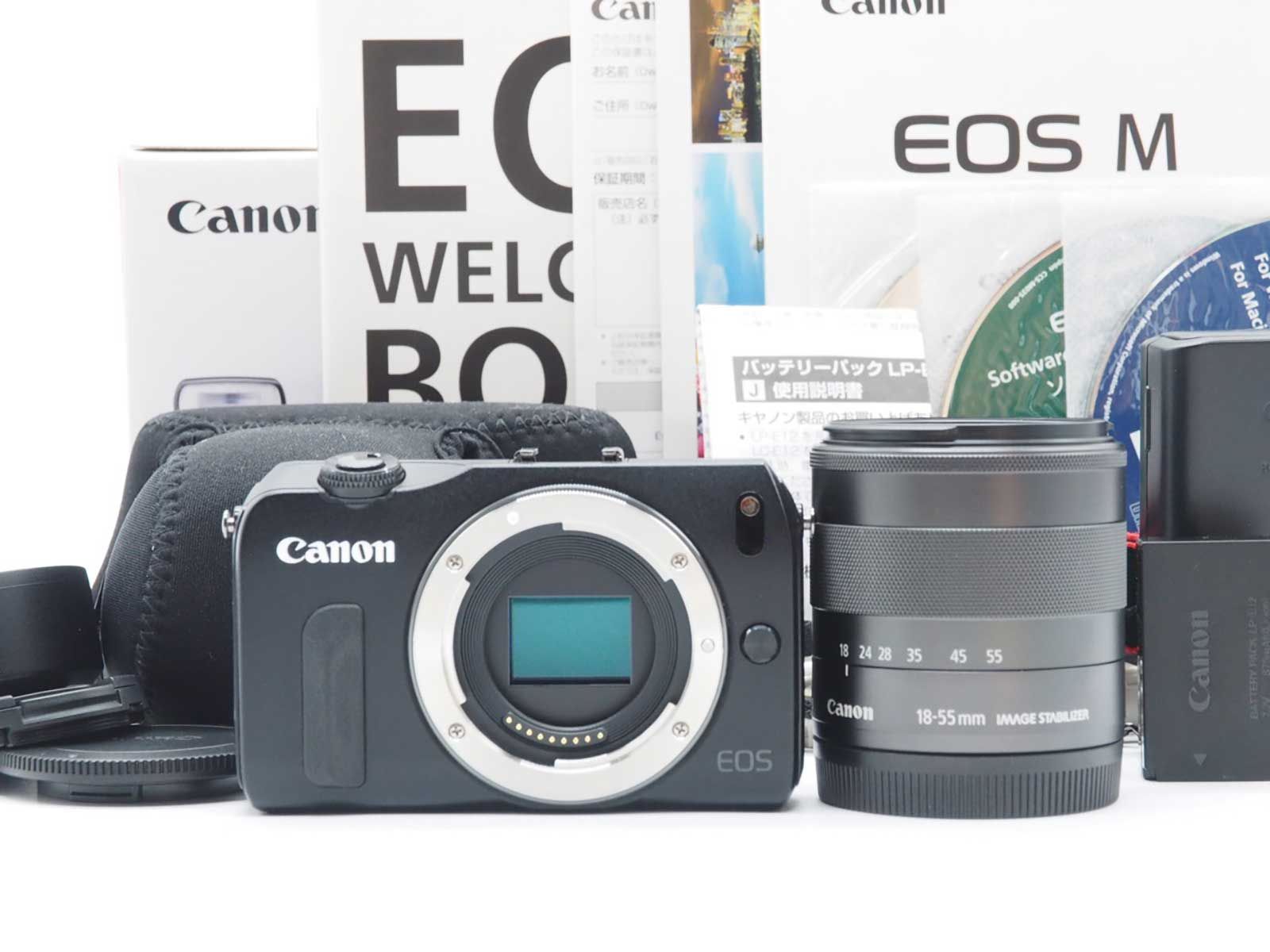 キャノン Canon EOS M Mirrorless Digital Camera Black 18-55mm Lens