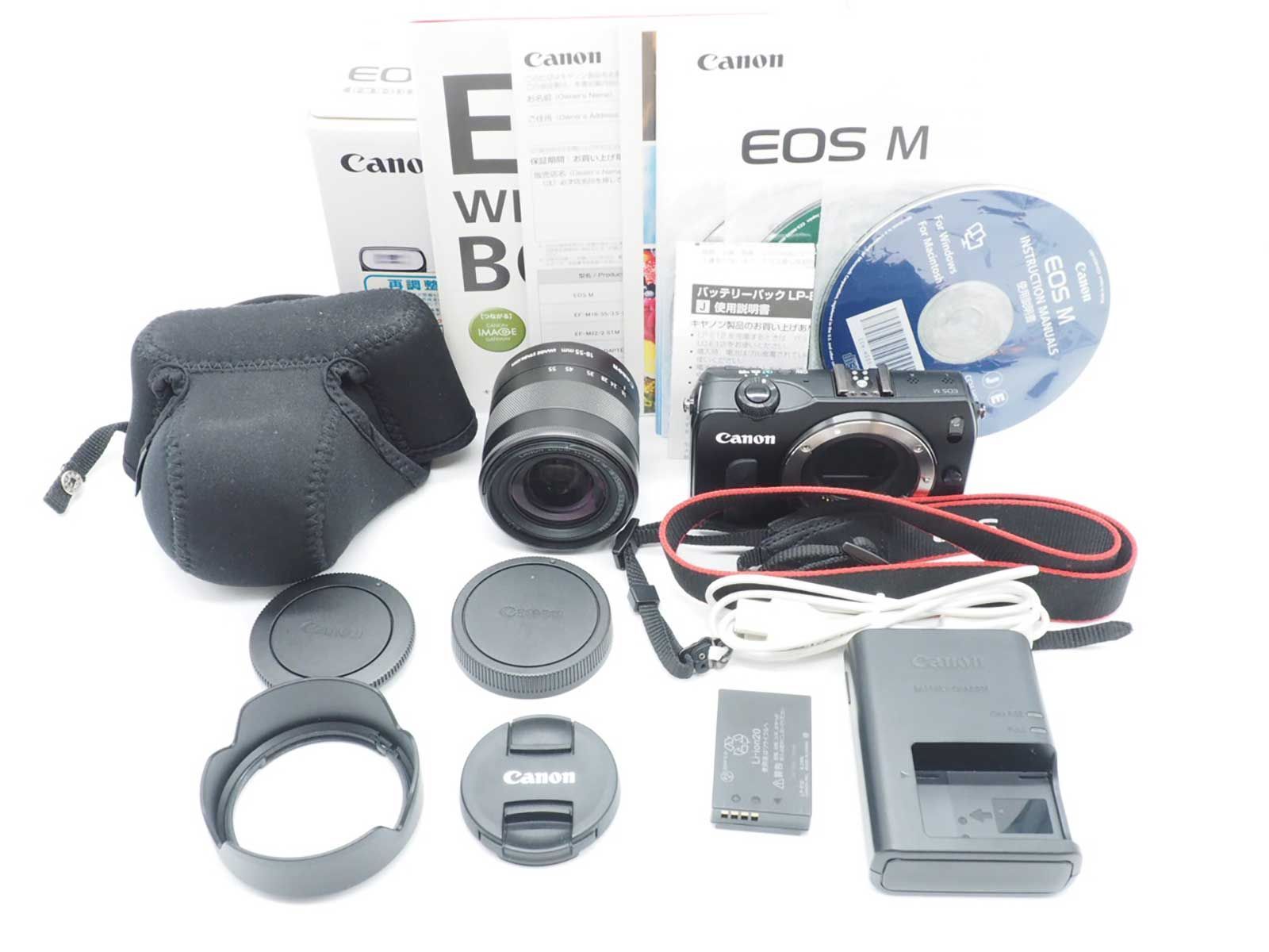 キャノン Canon EOS M Mirrorless Digital Camera Black 18 55 mm Lens 元箱 Z 5622 A