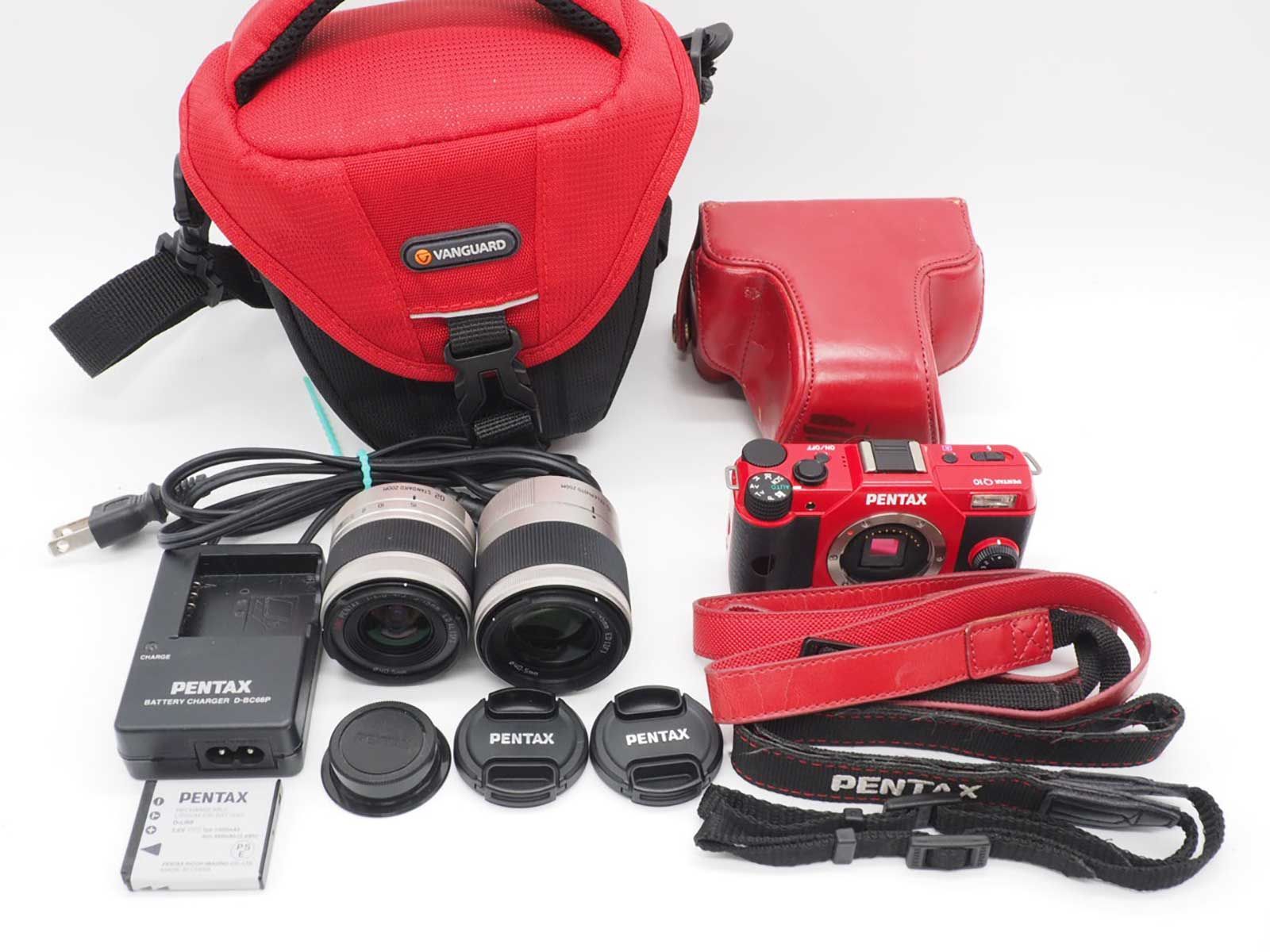 ペンタックス Pentax Q 10 Red 12 4 MP Digital Camera 02 06 Lens Kit 973 Shots Z 5618 A