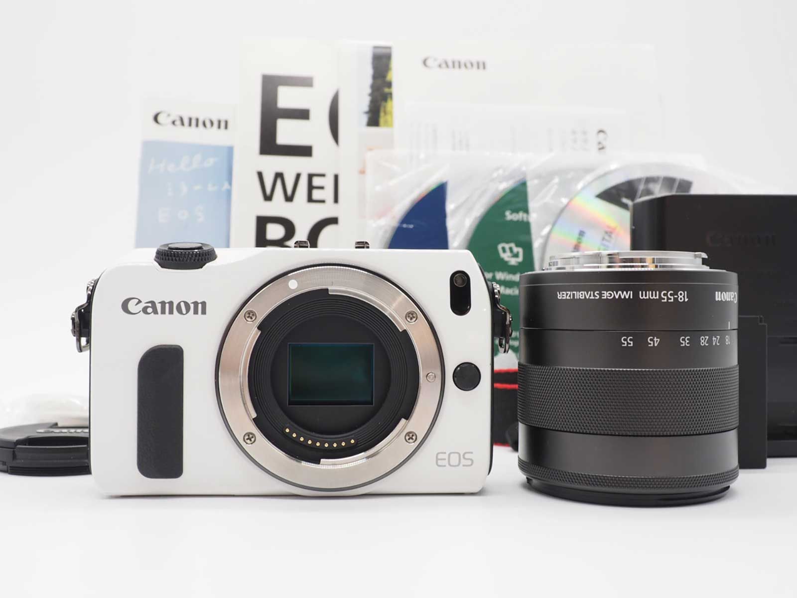 キャノン Canon EOS M Mirrorless Digital SLR Camera White 18 55 mm Lens Z 5626 A