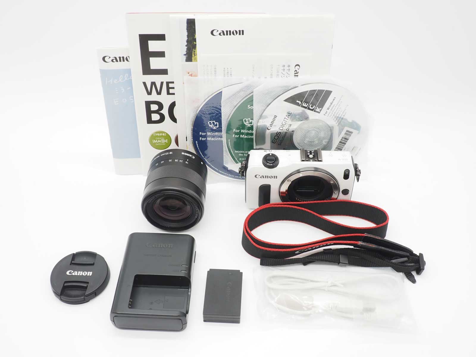キャノン Canon EOS M Mirrorless Digital SLR Camera White 18 55 mm Lens Z 5626 A