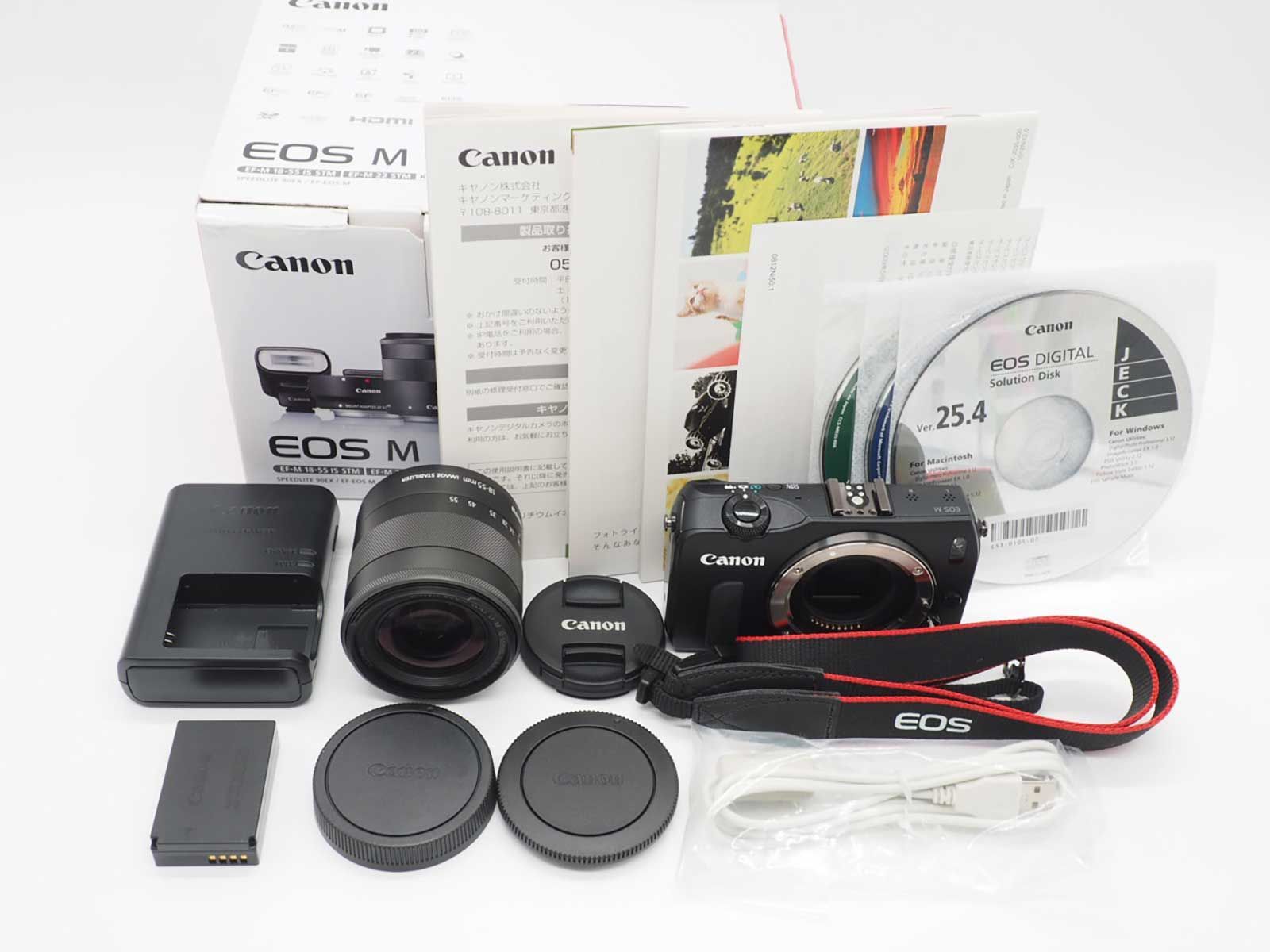 キャノン Canon EOS M Mirrorless Camera Black 18 55 mm Lens 元箱 Z 5628 A