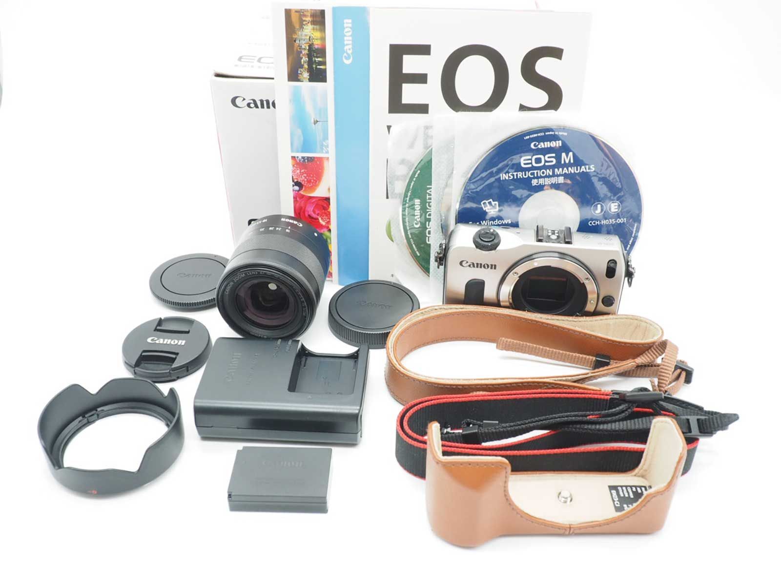 キャノン Canon EOS M Mirrorless Camera Silver 18 55 mm Lens 元箱 Z 5630 A