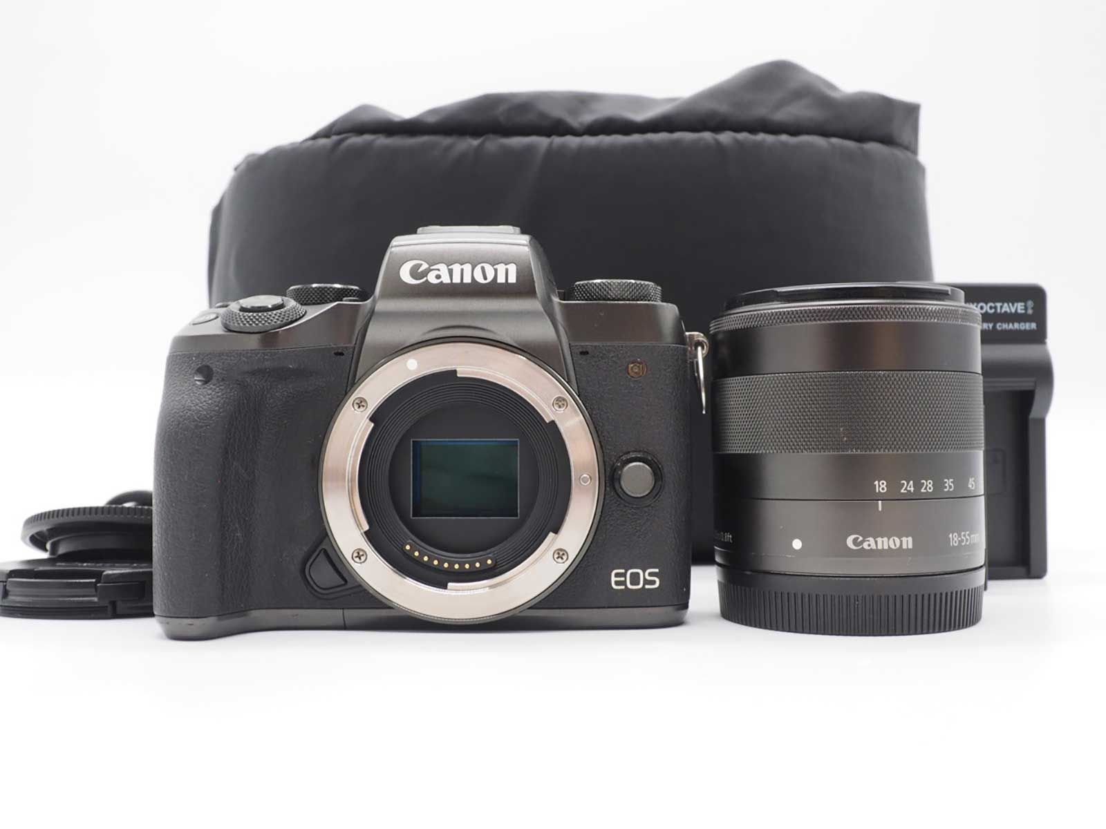 キャノン Canon EOS M 5 24.2 MP Mirrorless Digital Camera 18-55 mm Lens Z 5653 A