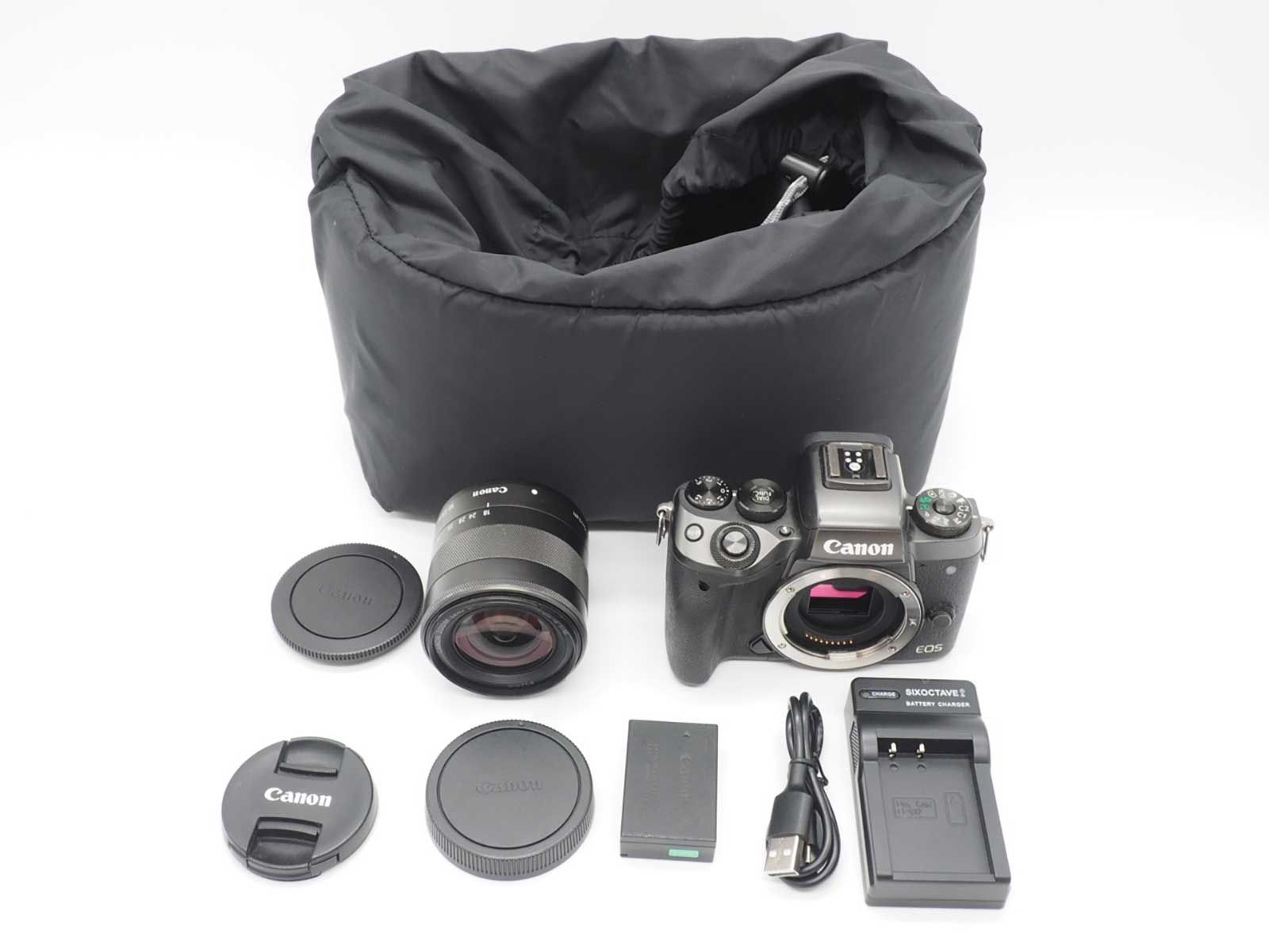 キャノン Canon EOS M 5 24 2 MP Mirrorless Digital Camera 18 55 mm Lens Z 5653 A