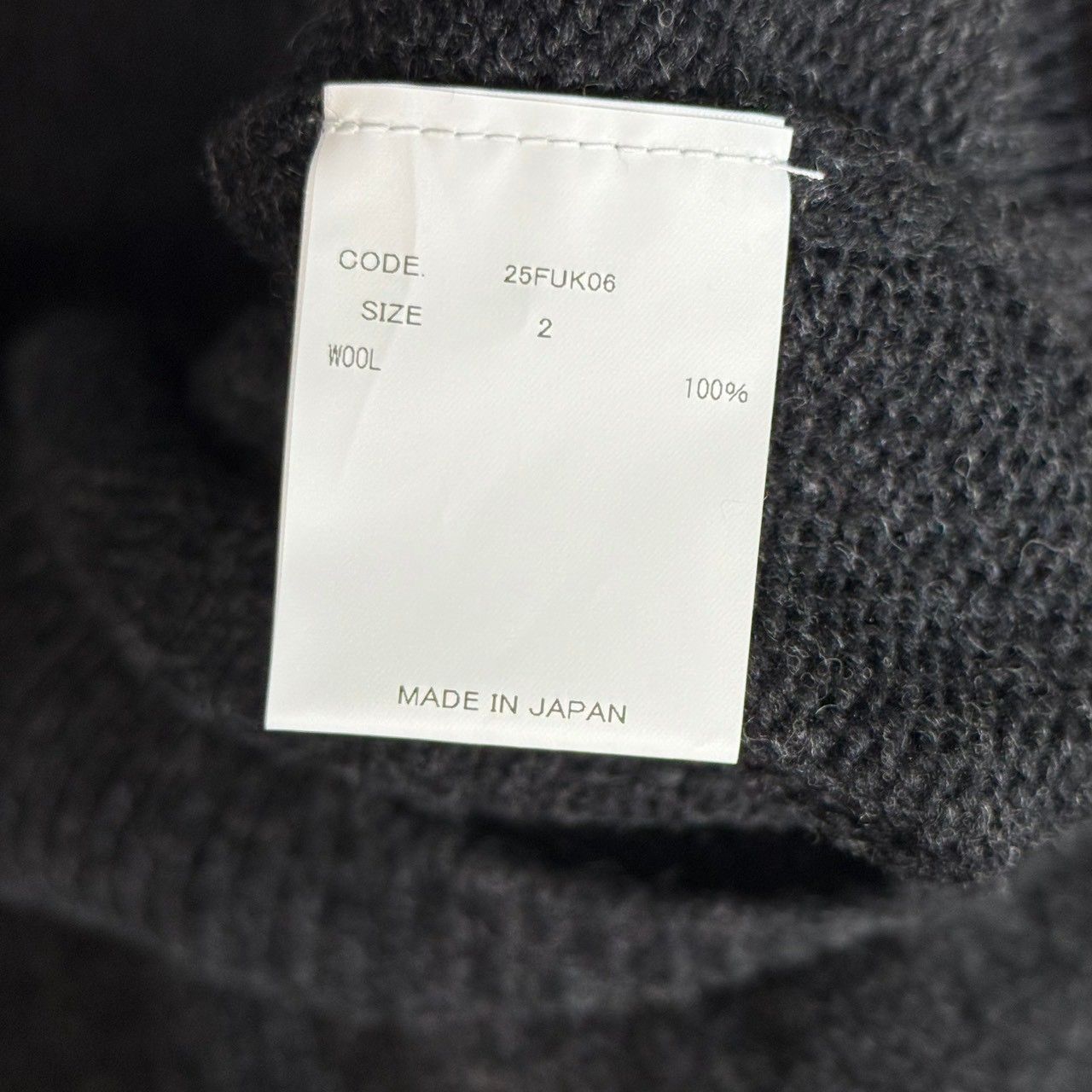 URU ウル 25AW Knit polo ロングスリーブウールニットポロ 25FUK06 2 グレー 15081 URU ウル 25AW Knit polo ロングスリーブウールニットポロ 25FUK06 2