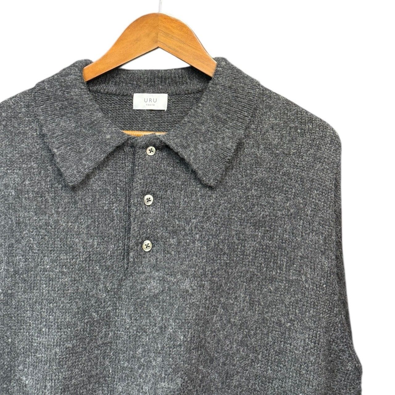 URU ウル 25AW Knit polo ロングスリーブウールニットポロ 25FUK06 2