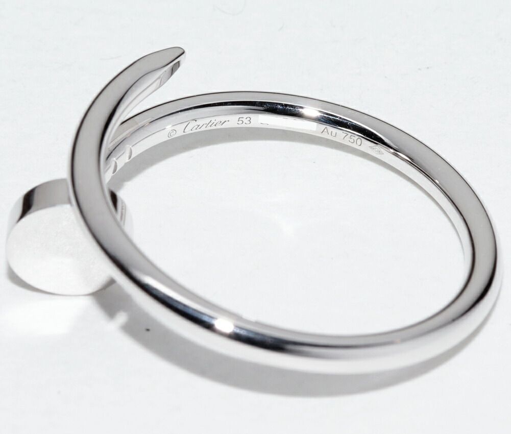 カルティエ 指輪 K18WG ジュストアンクルリング SM スモールモデル