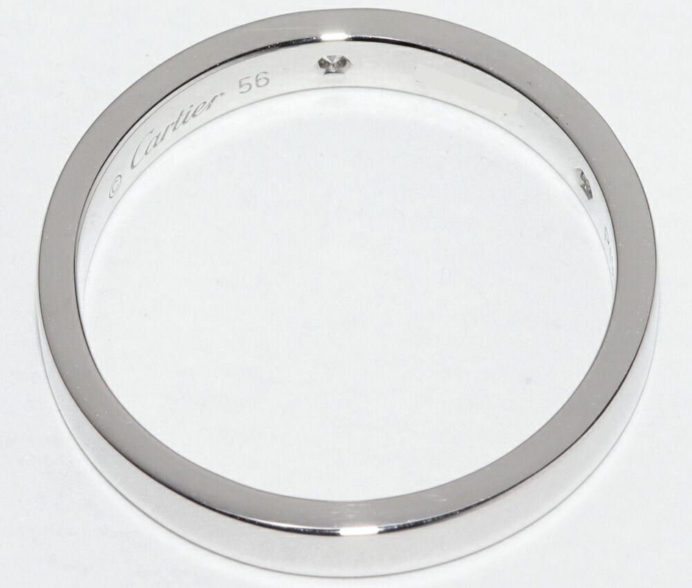 カルティエ 指輪 Pt950 ダイヤ2P(計0.07ct) Cドゥカルティエ
