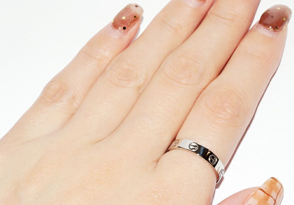 カルティエ 指輪 Pt950 ラブリング スモールモデル ミニラブリング