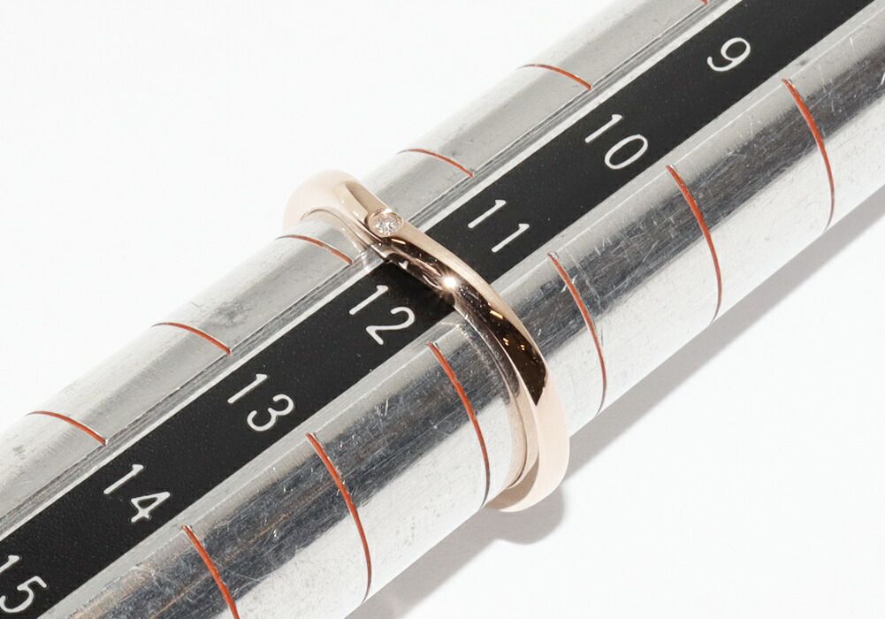 カルティエ 指輪 K18PG ダイヤ3P(0.01ct) バレリーナカーブ