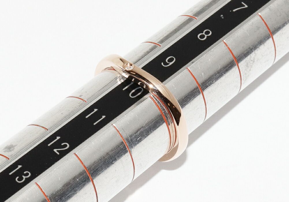 カルティエ 指輪 K18PG ダイヤ3P(0.01ct) バレリーナ ウェディング