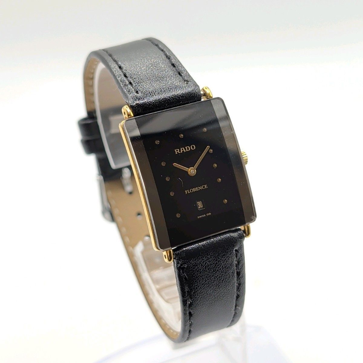 RADO FLORENCE 160.3605.2N Watch QZ Ladies Square Silver Black dial