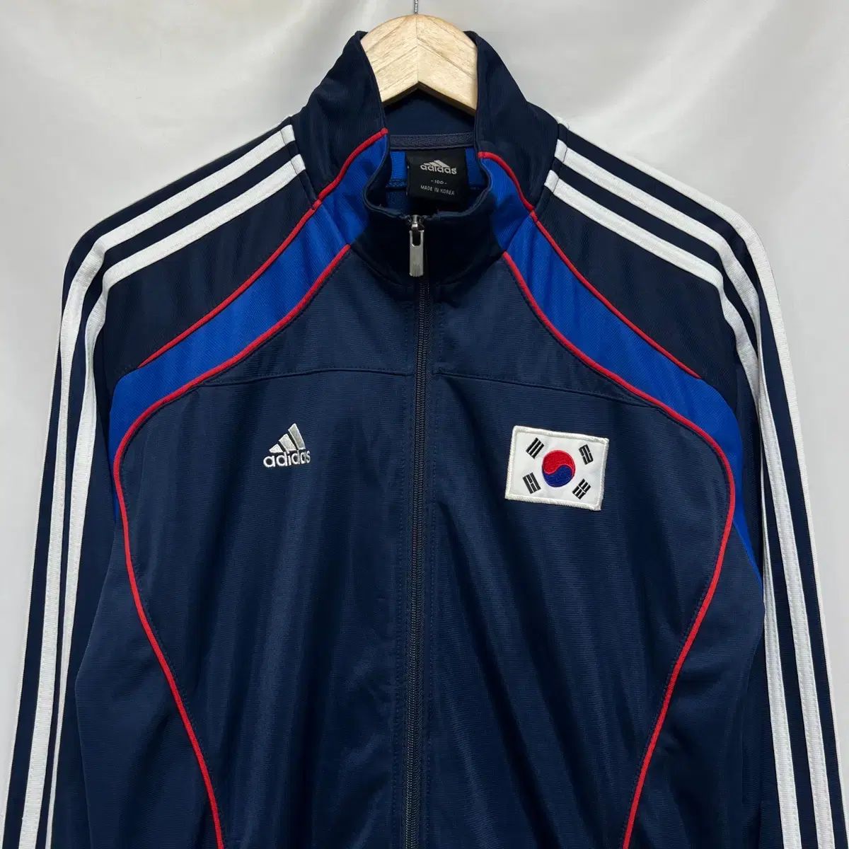 正規品/100 adidas 韓国国家代表 korea ネイビー 3本線 トラック