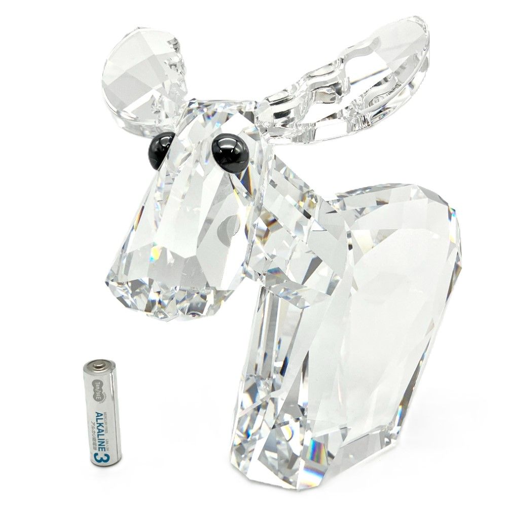 スワロフスキー SWAROVSKI Large Ricci Moose ヘラジカ オブジェ 置物 847031 クリア クリスタル【】