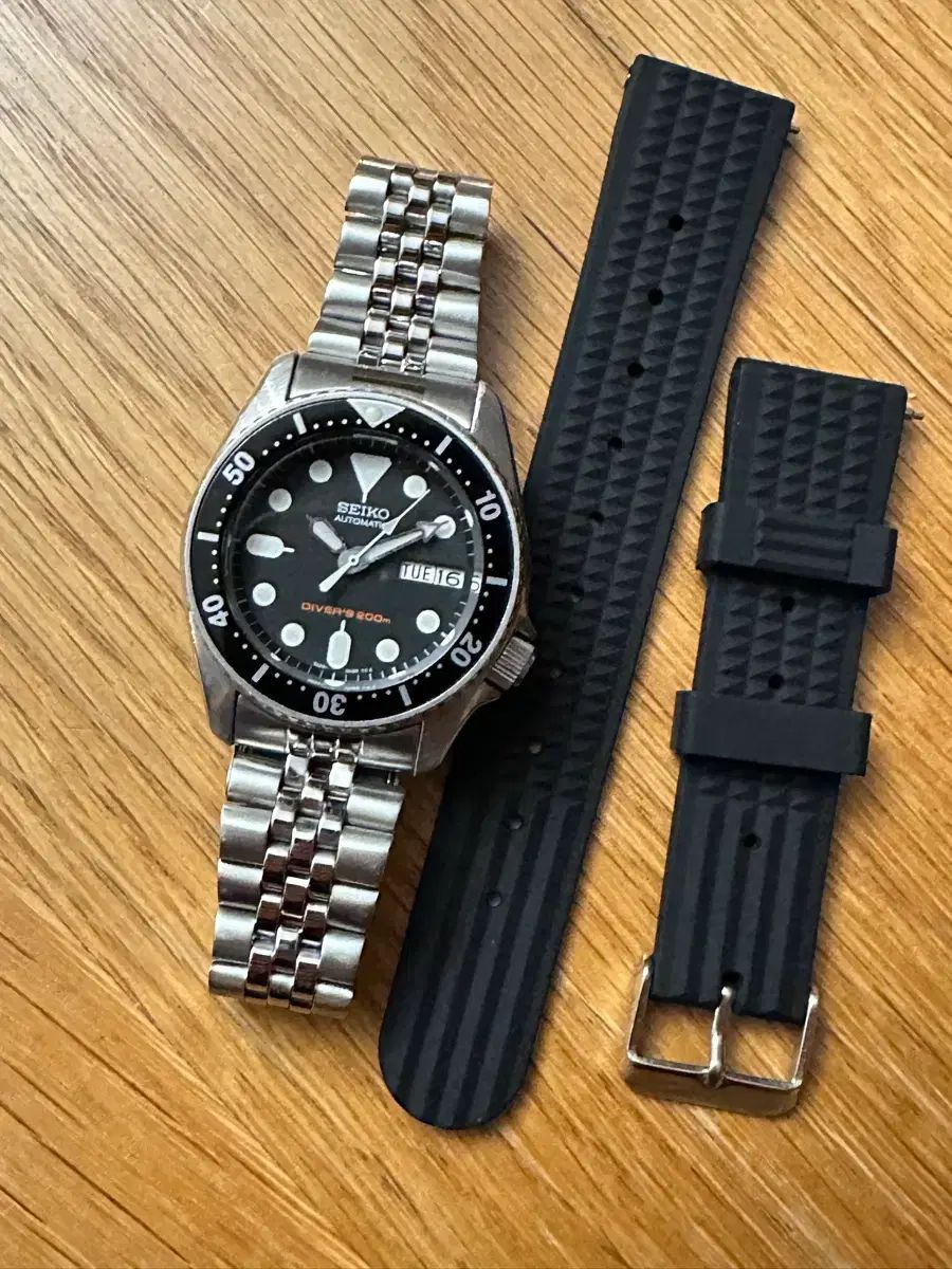 セイコー skx 013 ジュビリー ワッフルラバーバンド