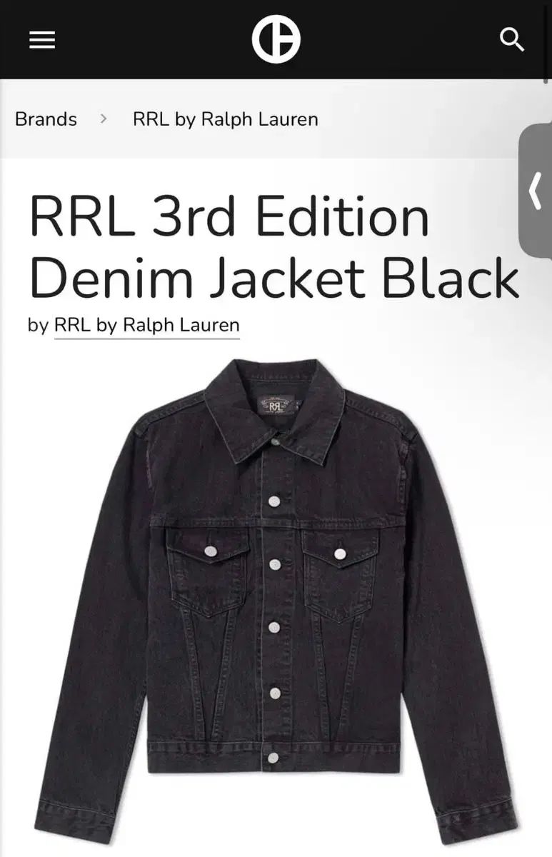 RRL(ダブルアールエル) 3rd デニム トラッカージャケット L ブラック