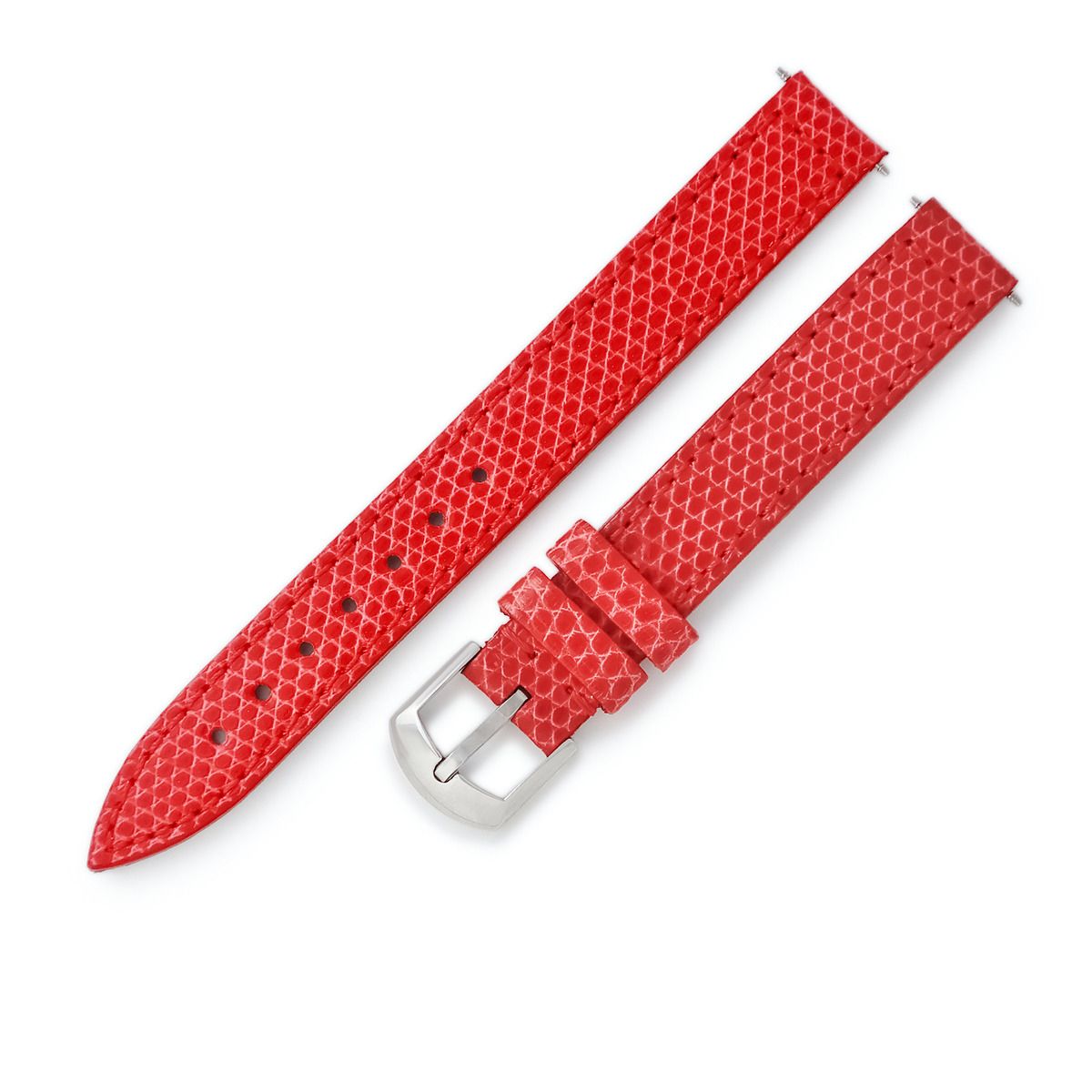 フランクミュラー FRANCK MULLER 腕時計パーツ アールデコ用 クロコダイル レッド 替え リザードバンド ベルト 12 mm 赤 バネ棒 尾錠付き