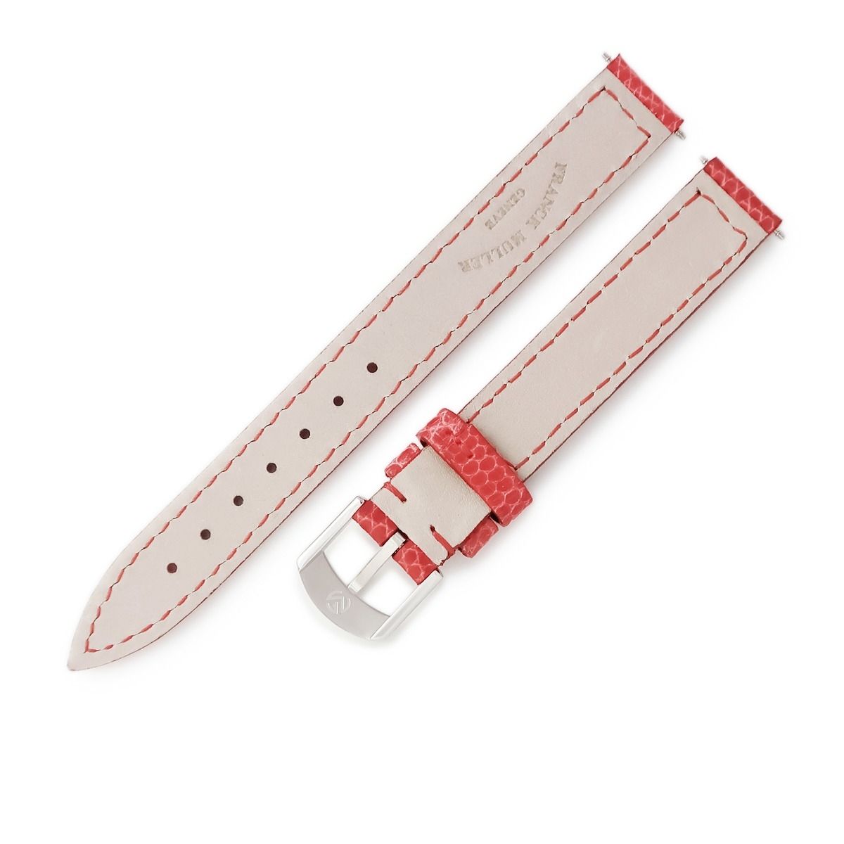 フランクミュラー FRANCK MULLER 腕時計パーツ アールデコ用 クロコダイル レッド 替え リザードバンド ベルト 12 mm 赤 バネ棒 尾錠付き