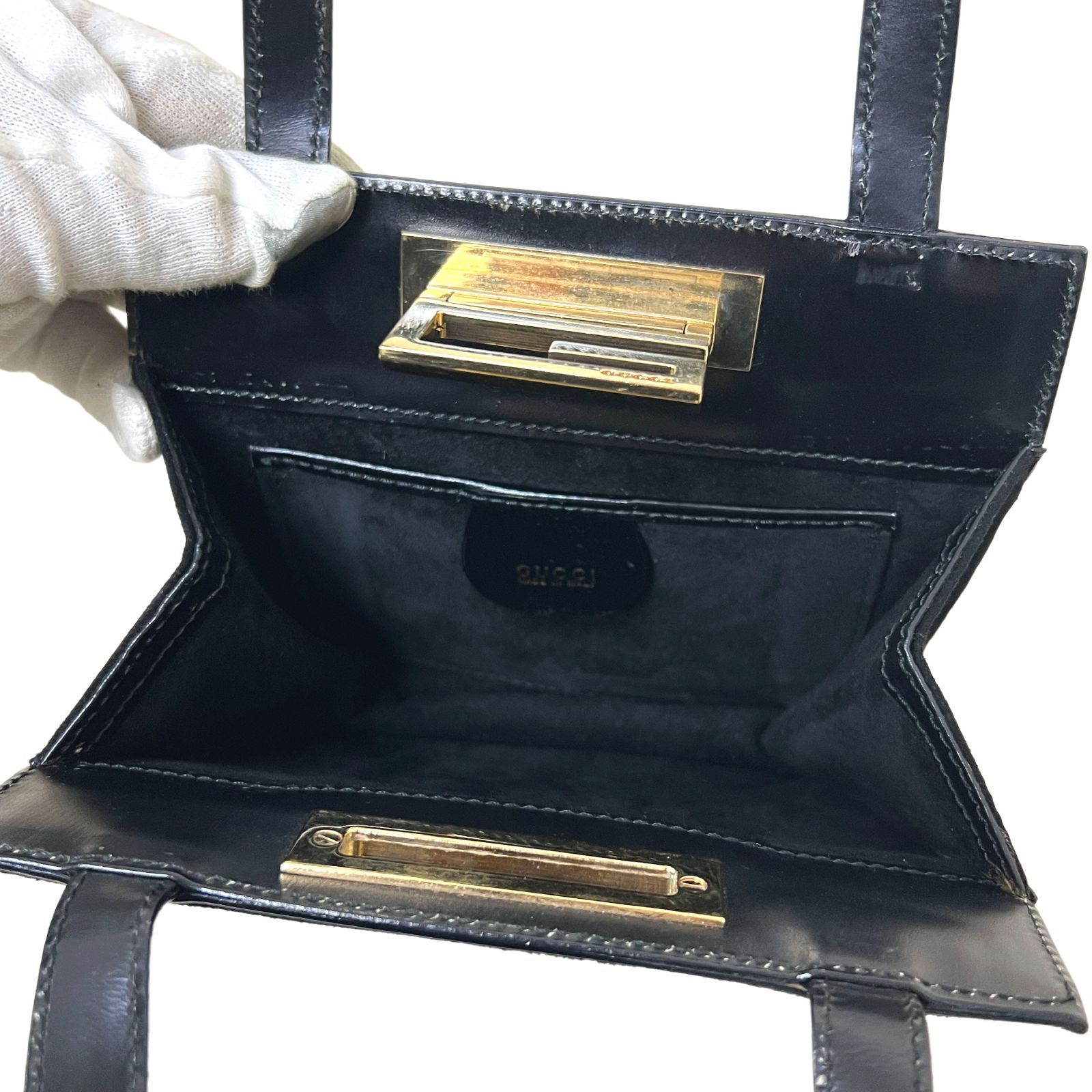 GUCCI グッチ バッグ スエード G金具 ゴールド金具 ミニハンド