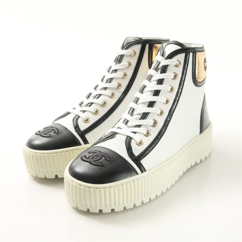 CHANEL シャネル スニーカー サイズ35 C CC ココマーク ハイカット