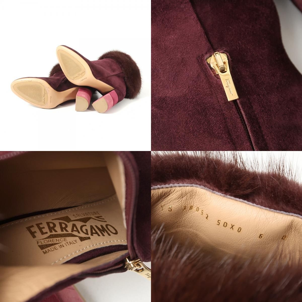 スエード チャンキーヒール