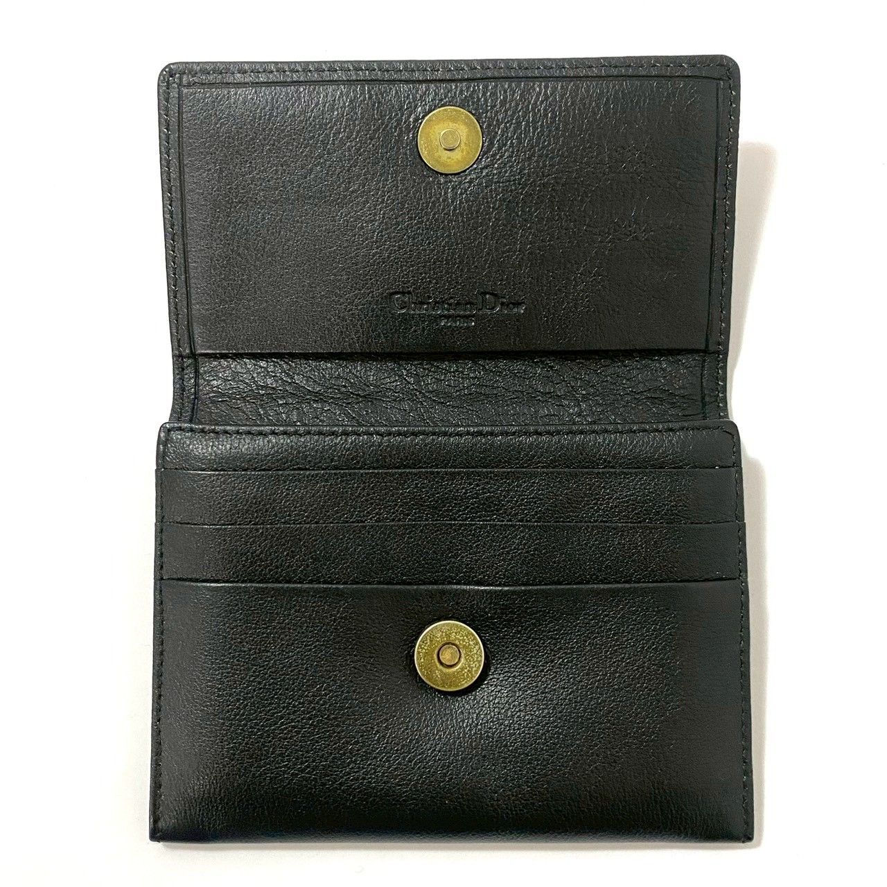 販売直販 Christian Dior ブラックレザー 名刺入れ 【公式通販】