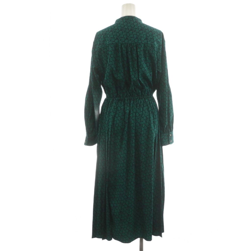 シップス SHIPS 25AW バンドカラーサイドプリーツワンピース 長袖