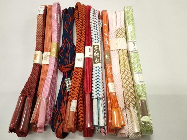 平和屋着物 和装小物 帯締め10本セット 組紐 手組 金糸 zzz