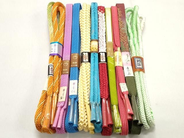 平和屋着物 和装小物 帯締め10本セット 銀座くのや 高麗組 手組紐 組紐 金糸 zzz