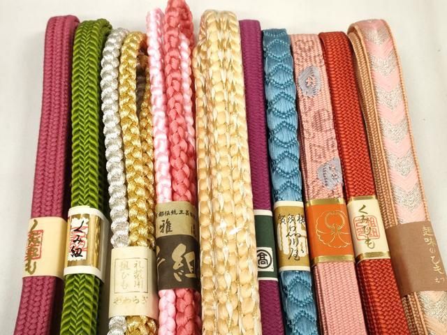 平和屋着物 和装小物 帯締め10本セット 礼装用 雅流 組紐 高麗組 金銀糸 高島屋扱い zzz