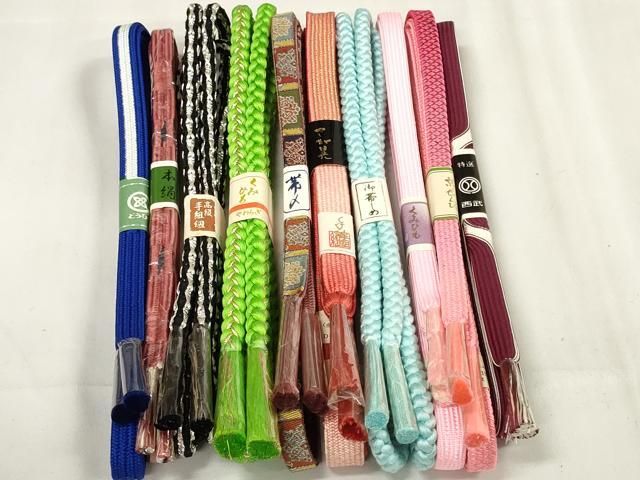 平和屋着物 龍村美術織物 和装小物 帯締め10本セット 組紐 金銀糸 扱い さが美扱い zzz