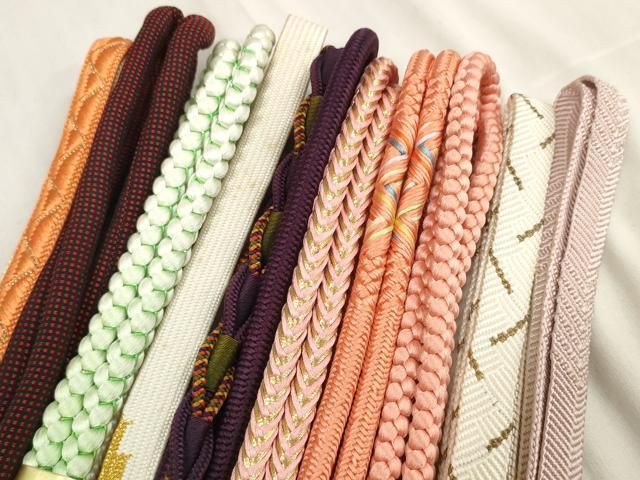 平和屋着物 和装小物 帯締め10本セット 丸ぐけ 手組紐 組紐 高麗組 草木染 金糸 zzz