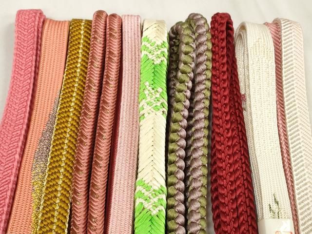 平和屋着物 和装小物 帯締め10本セット 組紐 高麗組 笹浪組 金糸 zzz
