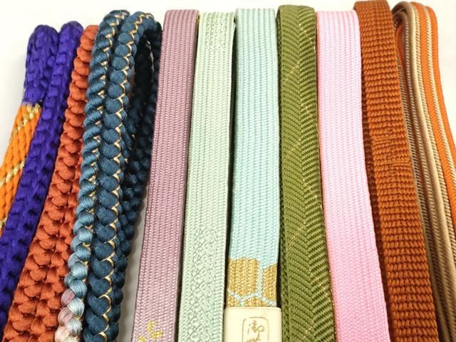 平和屋着物 和装小物 帯締め10本セット 手組紐 畝紐 高麗組 笹浪組 金糸 zzz