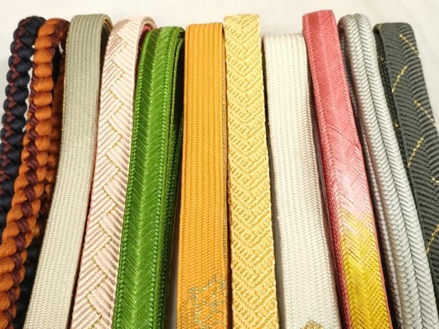 平和屋着物 和装小物 帯締め10本セット 組紐 高麗組 冠組 笹浪組 金糸 zzz