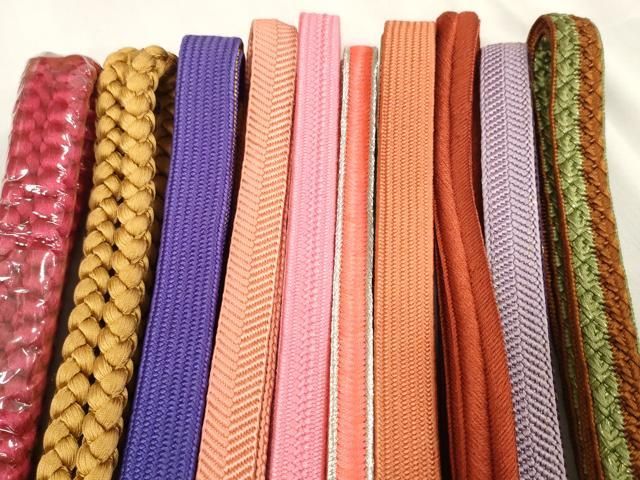 平和屋着物 和装小物 帯締め10本セット 手組 組紐 高麗組 笹浪組 金糸 zzz