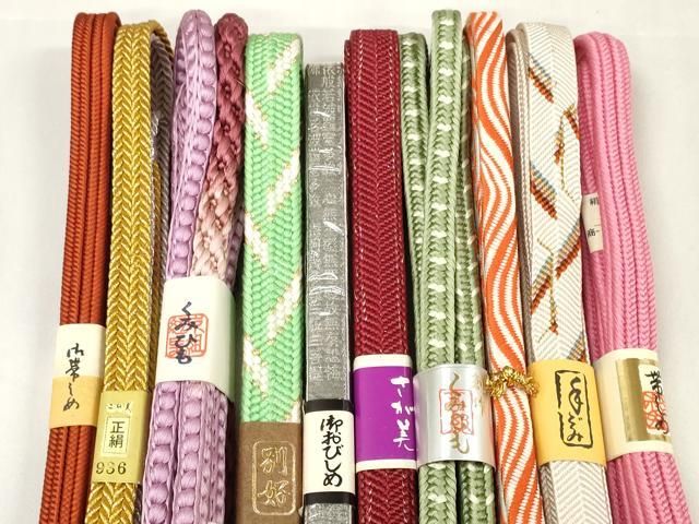 平和屋着物 和装小物 帯締め10本セット 礼装用 手組 組紐 笹浪組 金銀糸 さが美扱い zzz