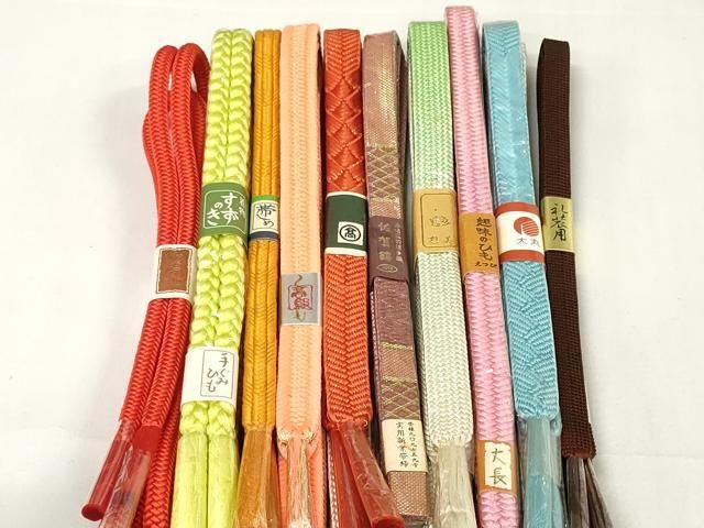 平和屋着物 和装小物 帯締め10本セット 礼装用 佐賀錦 手組紐 笹浪組 高島屋扱い 大丸扱い 丈長 zzz
