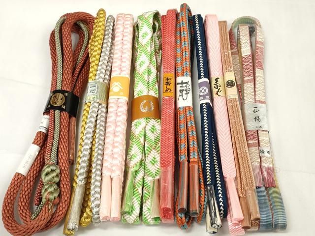 平和屋着物 和装小物 帯締め10本セット 礼装用 組紐 金銀糸 三越扱い 扱い zzz