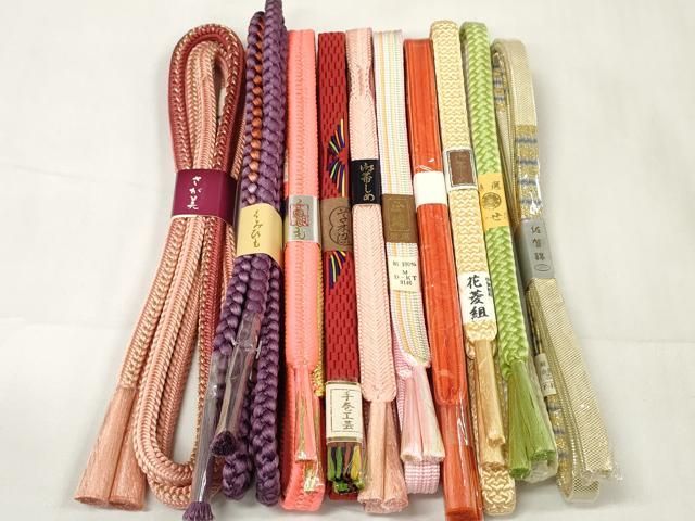 平和屋着物 和装小物 帯締め10本セット 佐賀錦 手巻工芸 組紐 伊賀組紐 花菱組 金糸 さが美扱い zzz