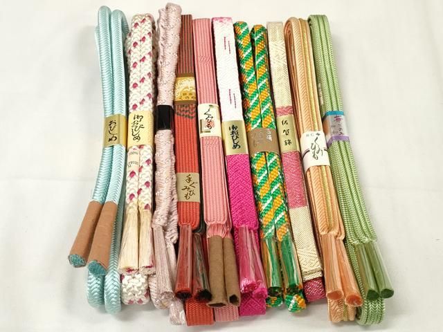 平和屋着物 和装小物 帯締め10本セット 銀座くのや 佐賀錦 組紐 奈良組 高麗組 金糸 zzz