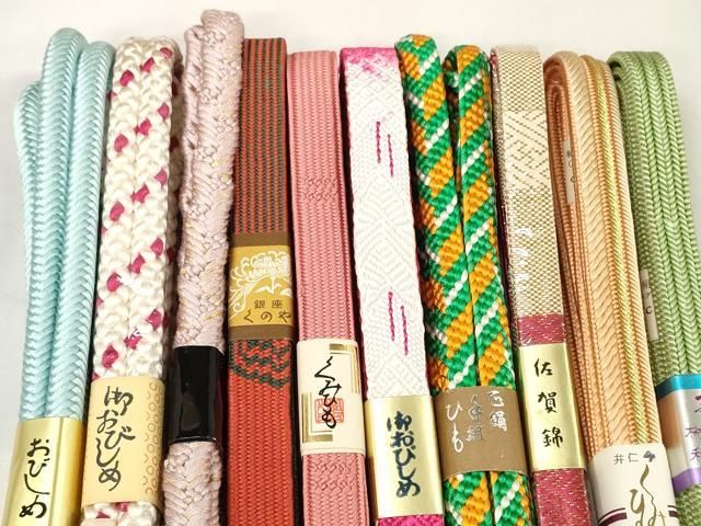 平和屋着物 和装小物 帯締め10本セット 銀座くのや 佐賀錦 組紐 奈良組 高麗組 金糸 zzz